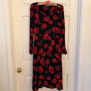 Size 4 Floral TopShop Midi Dress